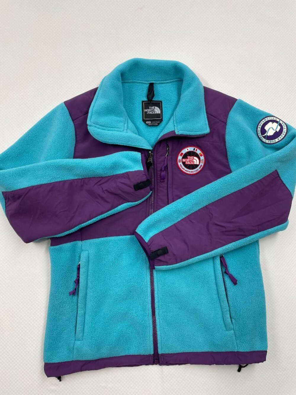 The North Face Trans-Antarctica Polartec Fleece Jacket Turquoise Purple Womens M - Picture 2 of 13